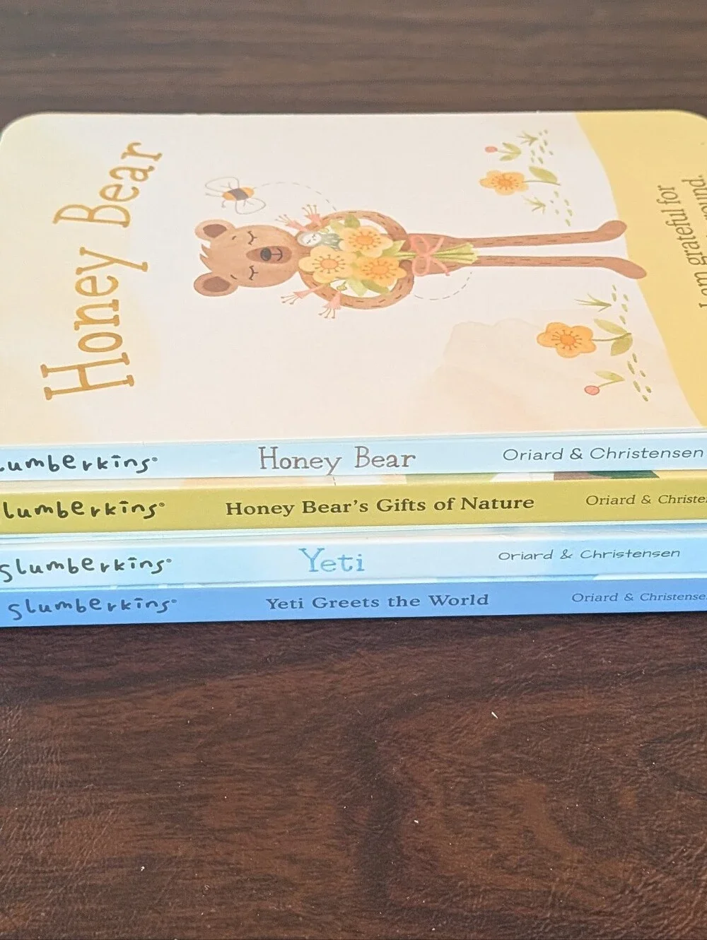 Slumberkins Gratitude Honey Bear Gifts of Nature Yeti Mindfulness Board Books